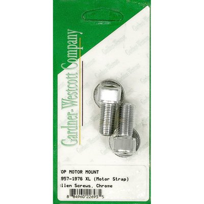 Chrome; Top motor mount allen head bolt kit