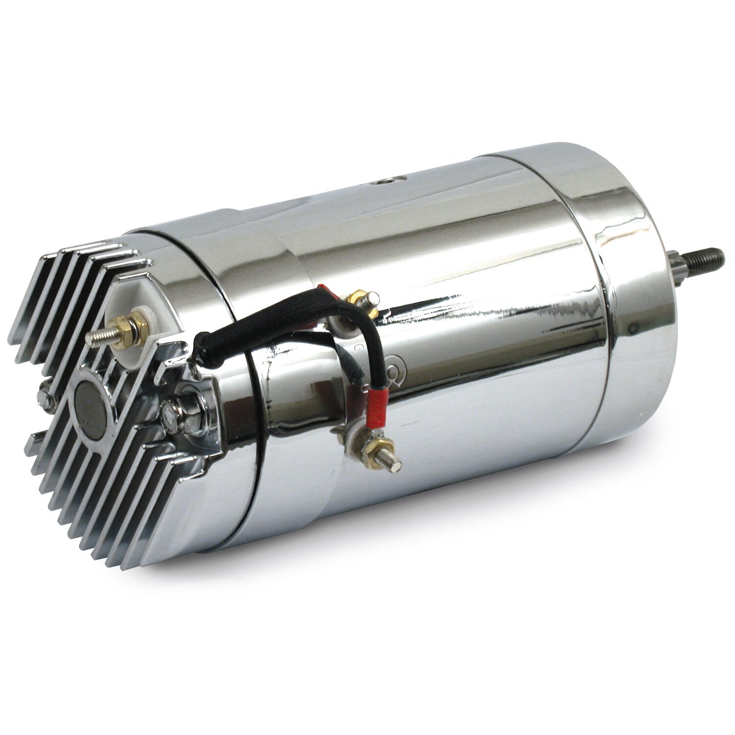 Solid-state 12-v voltage finned regulator, Silver, Chrome