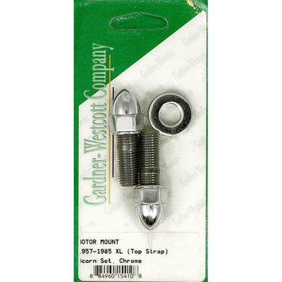 Chrome; Top motor mount acorn nut kit