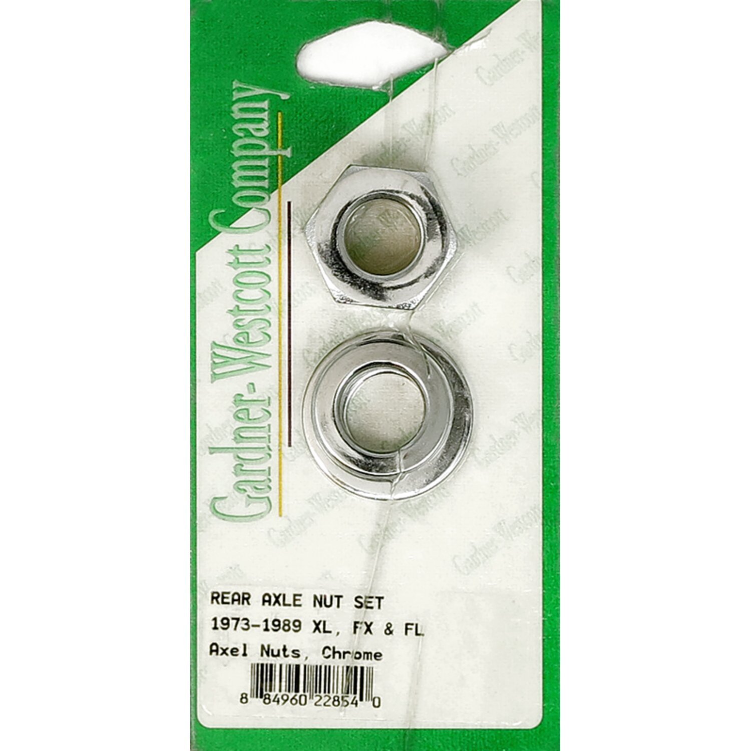 Rear axle nut set, Chrome