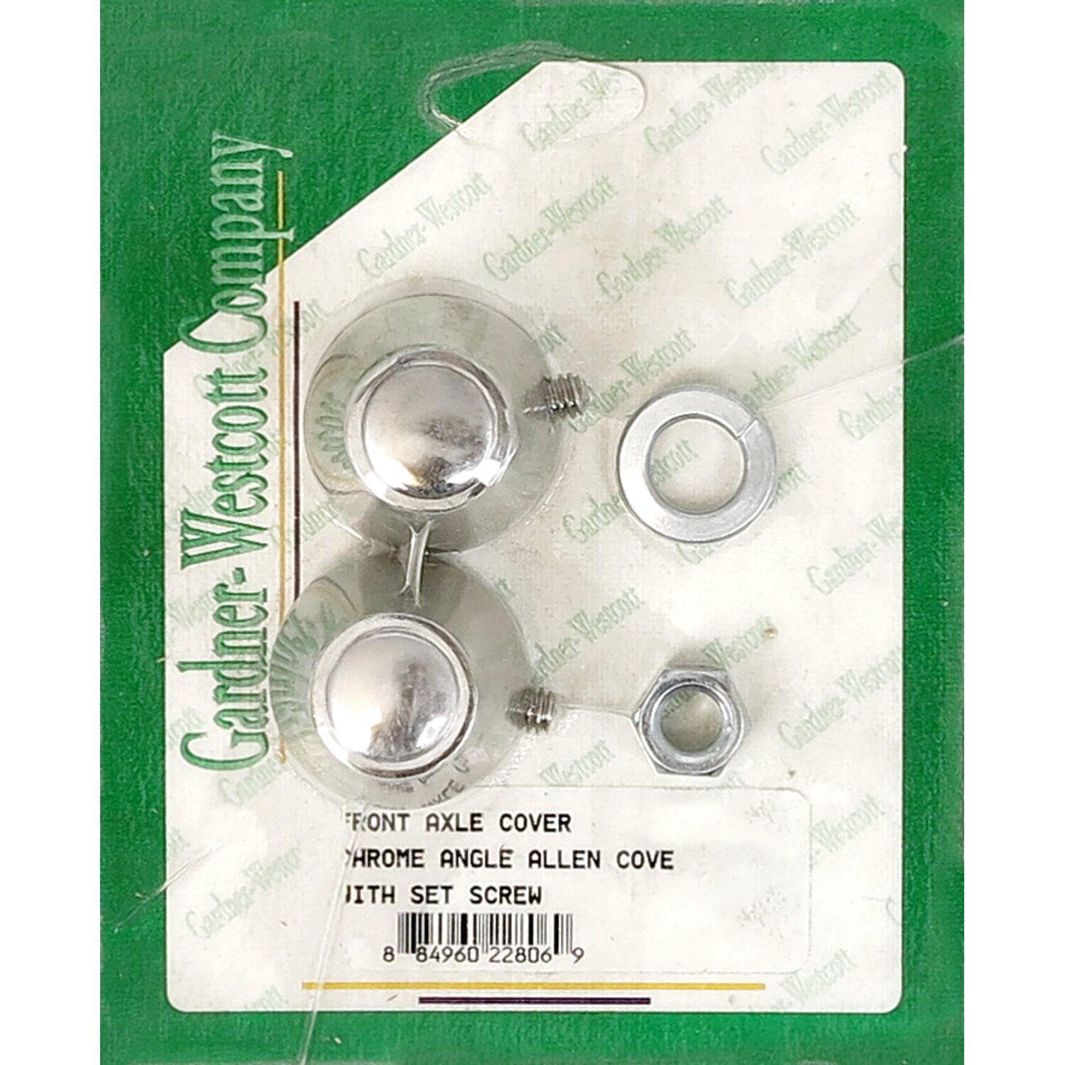 Front axle allen covers kit, Chrome