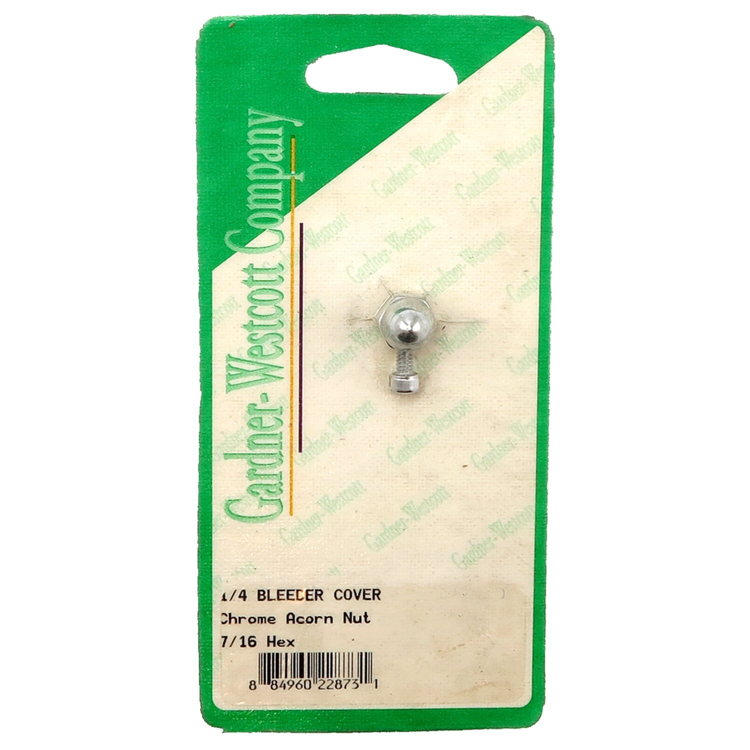 Hex bleeder cover acorn 1/4 inch, Chrome