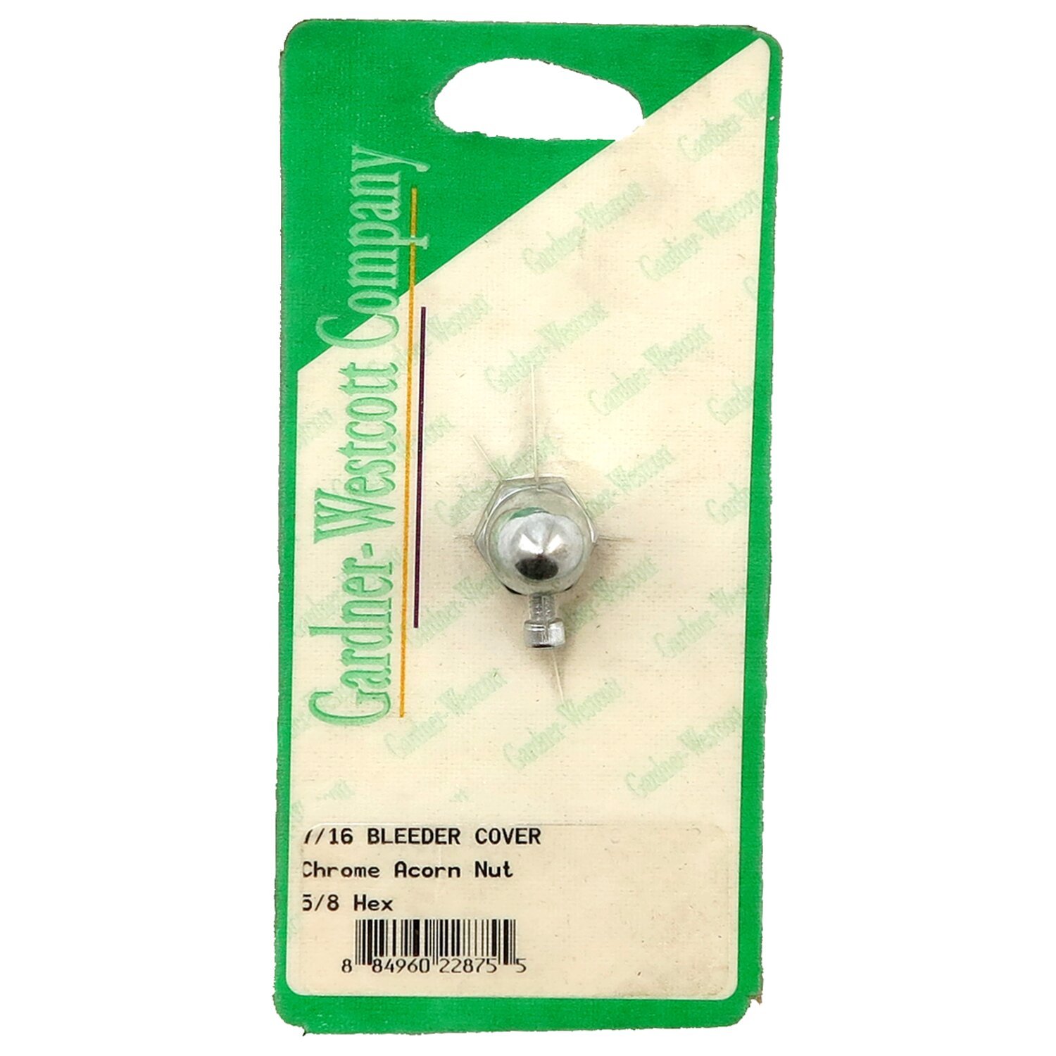 Hex bleeder cover acorn 7/16 inch, Chrome