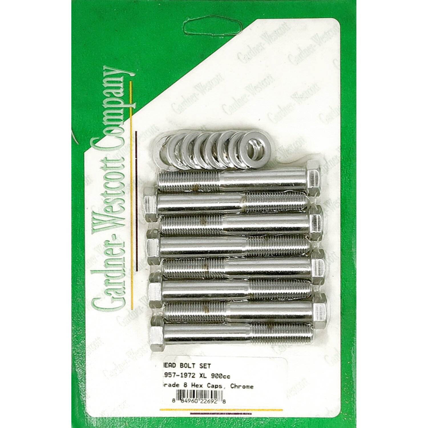 Head bolts stock style hex, Silver, Chrome