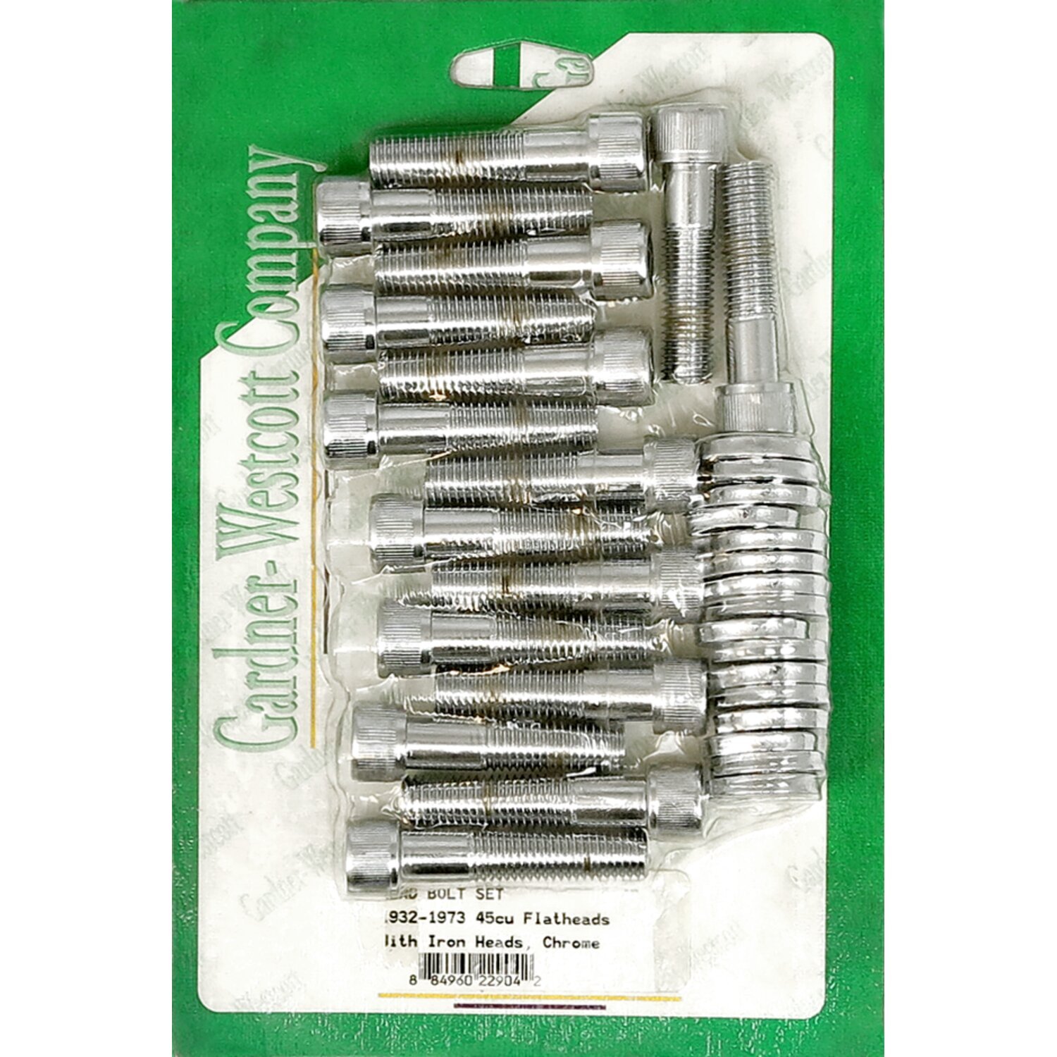 Head bolt set for 45cu, Chrome