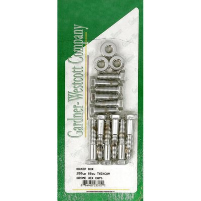 Chrome plated hex head bolts. Includes washers.