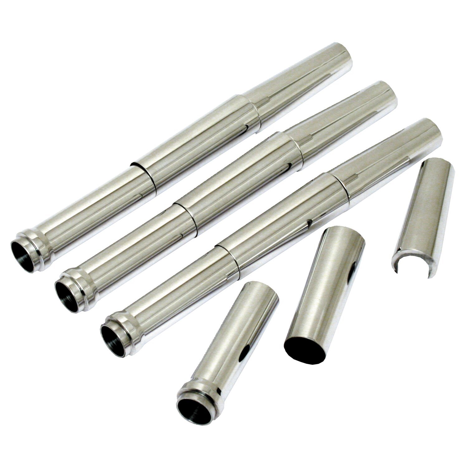 JIMS, billet 'A Cut Above' aluminum pushrod cover kit. Pol, Polished