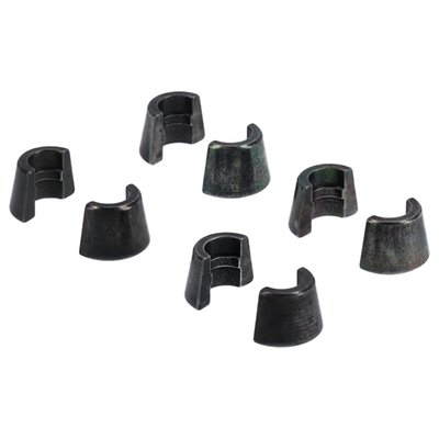 OEM style replacement. Used with OEM style valves and valve spring collars with the stock 10 degrees lock angle. For OEM 5/16" stem size. Complete set to service one engine. Repl. 18229-83.