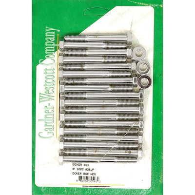 The OEM style replacement with hex head bolts. Complete rocker box mounting kit with all required bolt and washers.