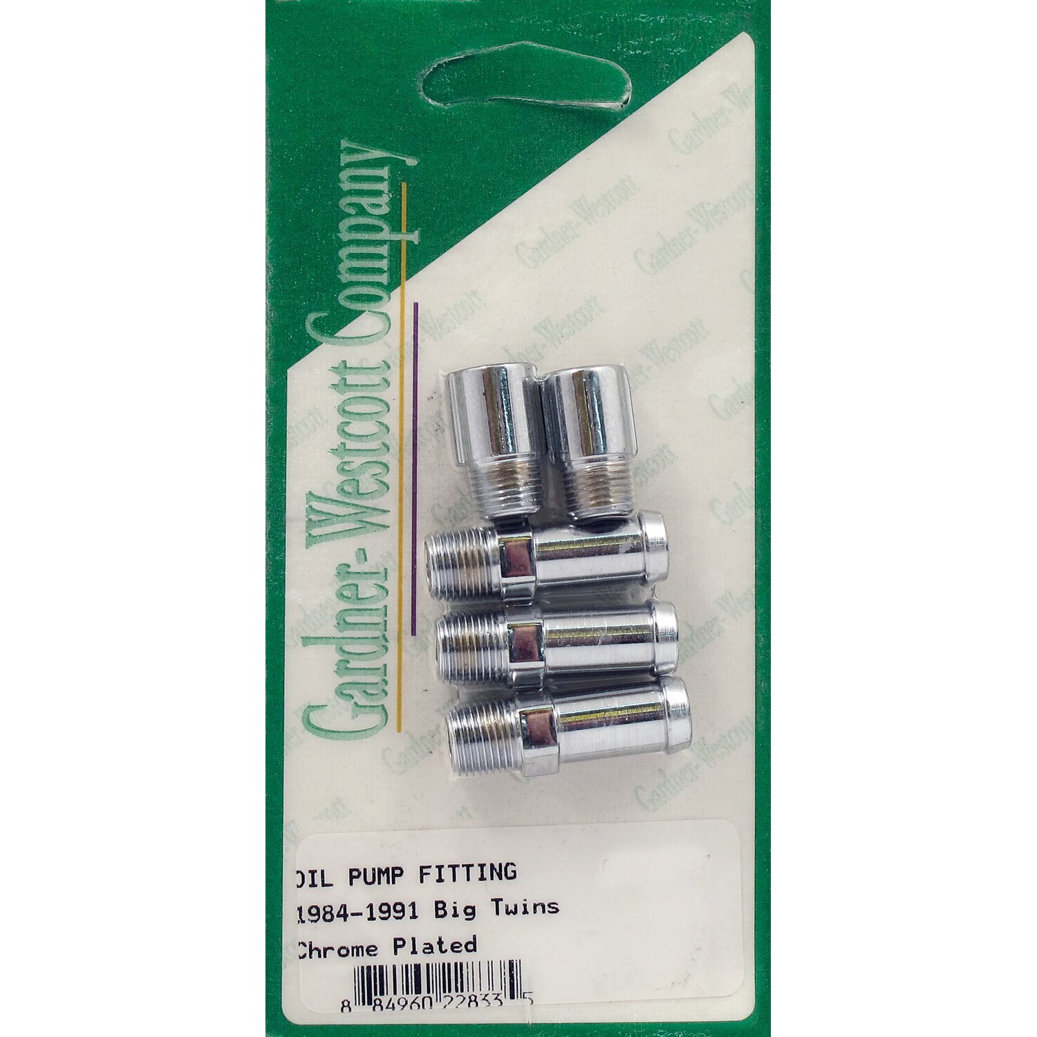 Oil pump & line fitting set, Chrome
