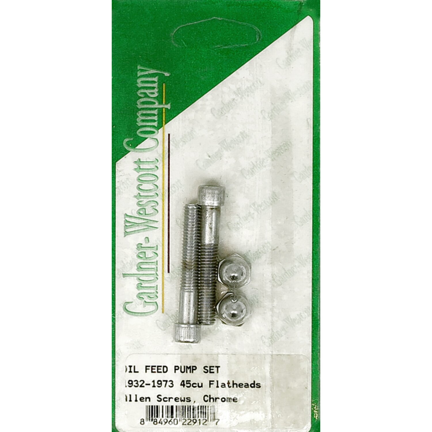 Oil feed pump screw set, Silver, Chrome