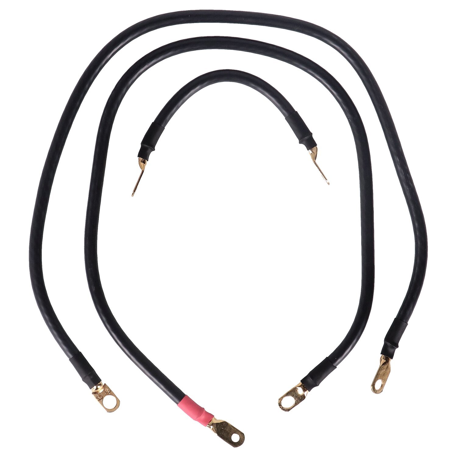 JIMS, Superflex battery cable set. 9", 30", 30", Gold