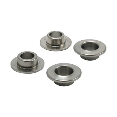 Compatible with 1.185" - 1.589" spring diameter. 10° OEM angled. Fits .310" (7.87mm) valve stems and one-piece 'Beehive' style springs. Titanium is as strong as steel and still offers a 50% weight reduction.