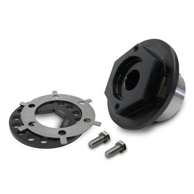 Use on 40274-08A compensator kits. Replaces 37810-08B sprocket retainer.
Prevents compensator sprocket assembly from working itself loose. Peace of mind is key when it comes to building a high performance powertrain. The Compensating Sprocket Lock Kit is now ready and available for select Harley-Davidson motorcycles. This system positively secures the compensating sprocket so it cannot come loose. Rubber mounted engines may insulate the rider and frame mounted components from vibration, but the entire powertrain, including the compensating sprocket, is still at risk from fasteners coming loose due to shaking. Additionally, today’s larger and more powerful engines can cause a lesser fastening system to come loose from large power pulses combined with the back and forth motion from getting on and off the throttle. Along with drive line security, the JIMS Compensating Sprocket Lock Kit keeps the alternator rotor in place to prevent damage to the charging system as well. This is not only a race engine item, stock bikes will also benefit from this upgrade to increase reliability and safety. Not for early style compensator with spring cup attached to rotor or 2014 stock compensator.