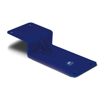 Blue powder coated steel. In many later H-D models rubber mounted engines are a structural part of the frame. With the engine removed it becomes impossible to roll the bike, which can be awkward in a workshop. When the 'Rollin Buddy' is installed it bolts the chassis back together and it is possible to roll the bike as if the motor was installed and keeps your work floor and bike lifts free of incapacitated motorcycles.