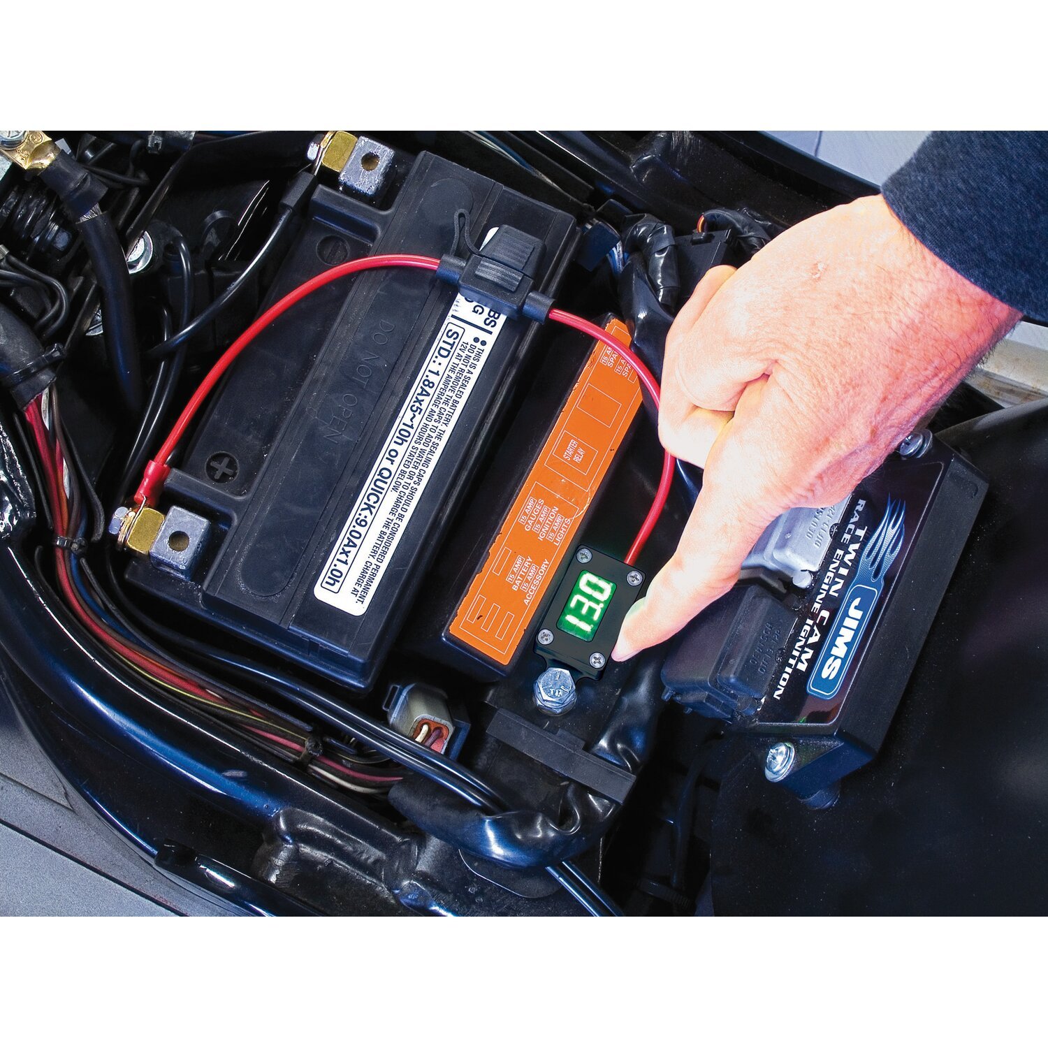 JIMS, onboard diagnostic volt meter, Black