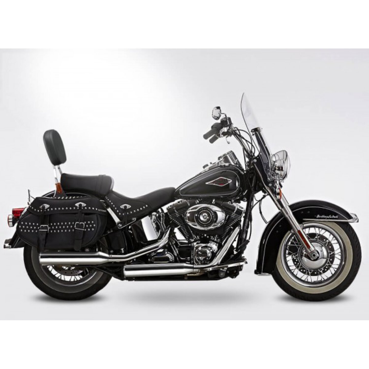 Miller, Arizona II slip-on mufflers. Euro 4, Polished