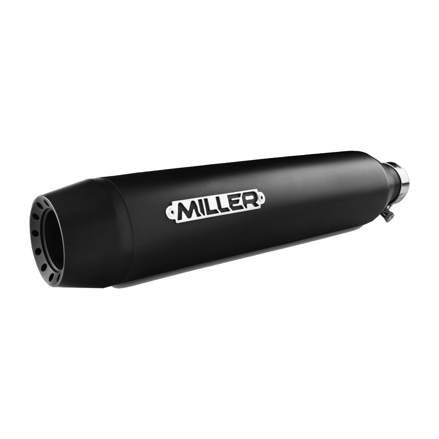 Miller, Independence slip-on mufflers. Euro 4, Black, Matte
