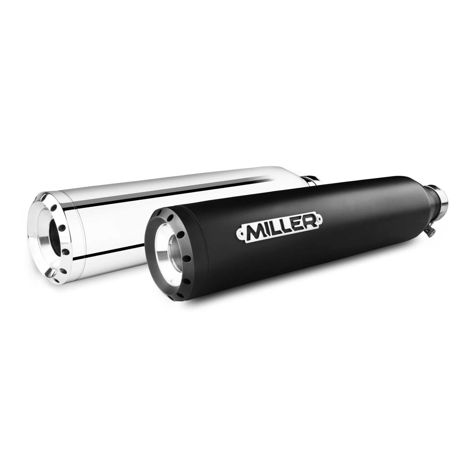 Miller, Destiny slip-on mufflers. Euro 5. Matte black