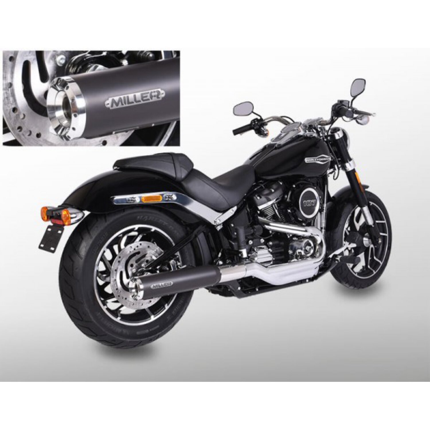 Miller, Independence 2-1 slip-on muffler. Euro 4