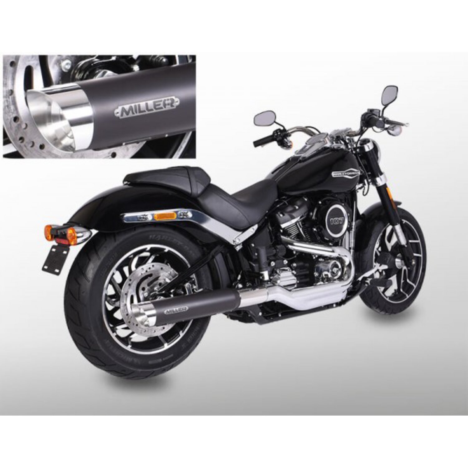 Miller, Independence 2-1 slip-on muffler. Euro 4
