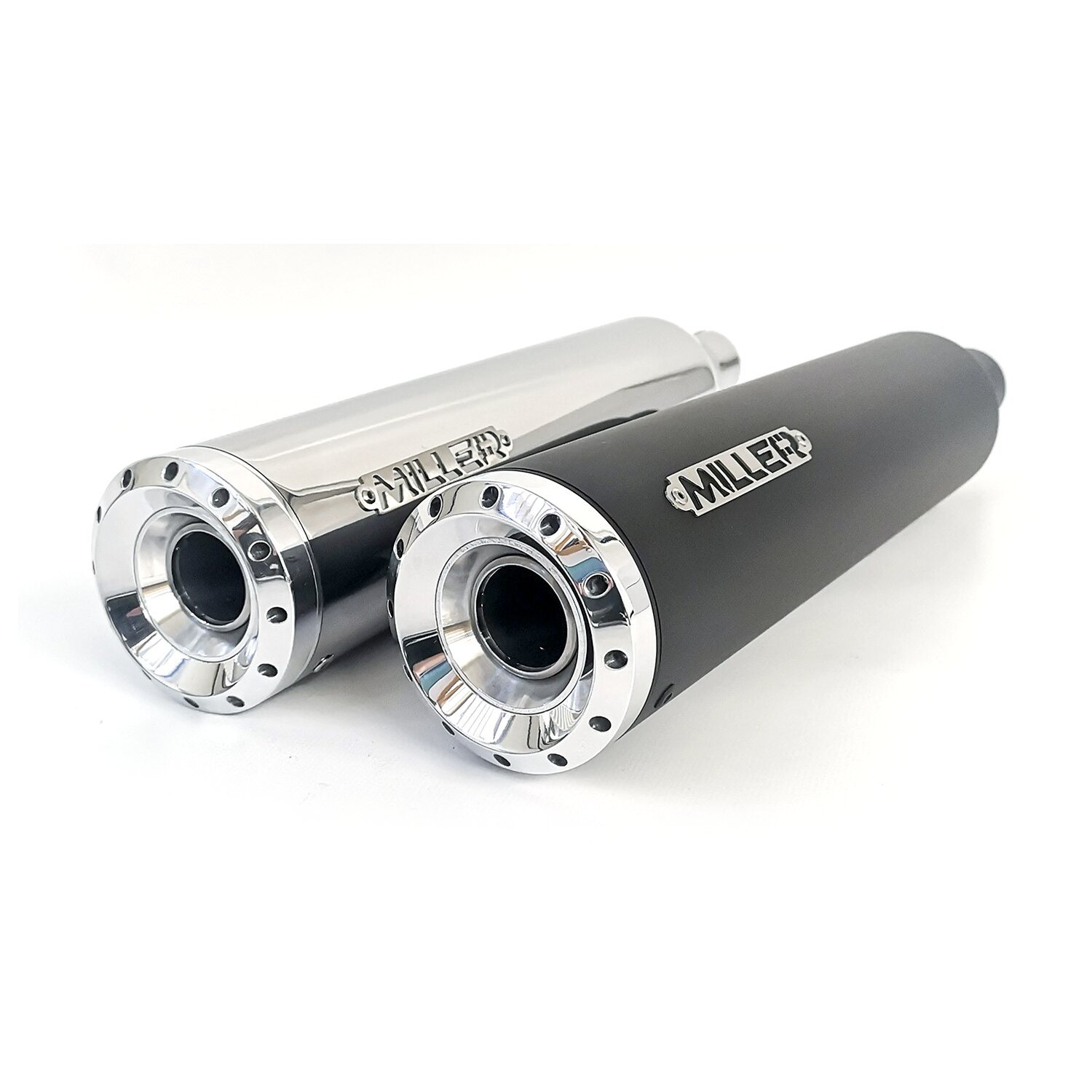 Miller, Nevada 2-1 slip-on muffler. Euro 3. Polished