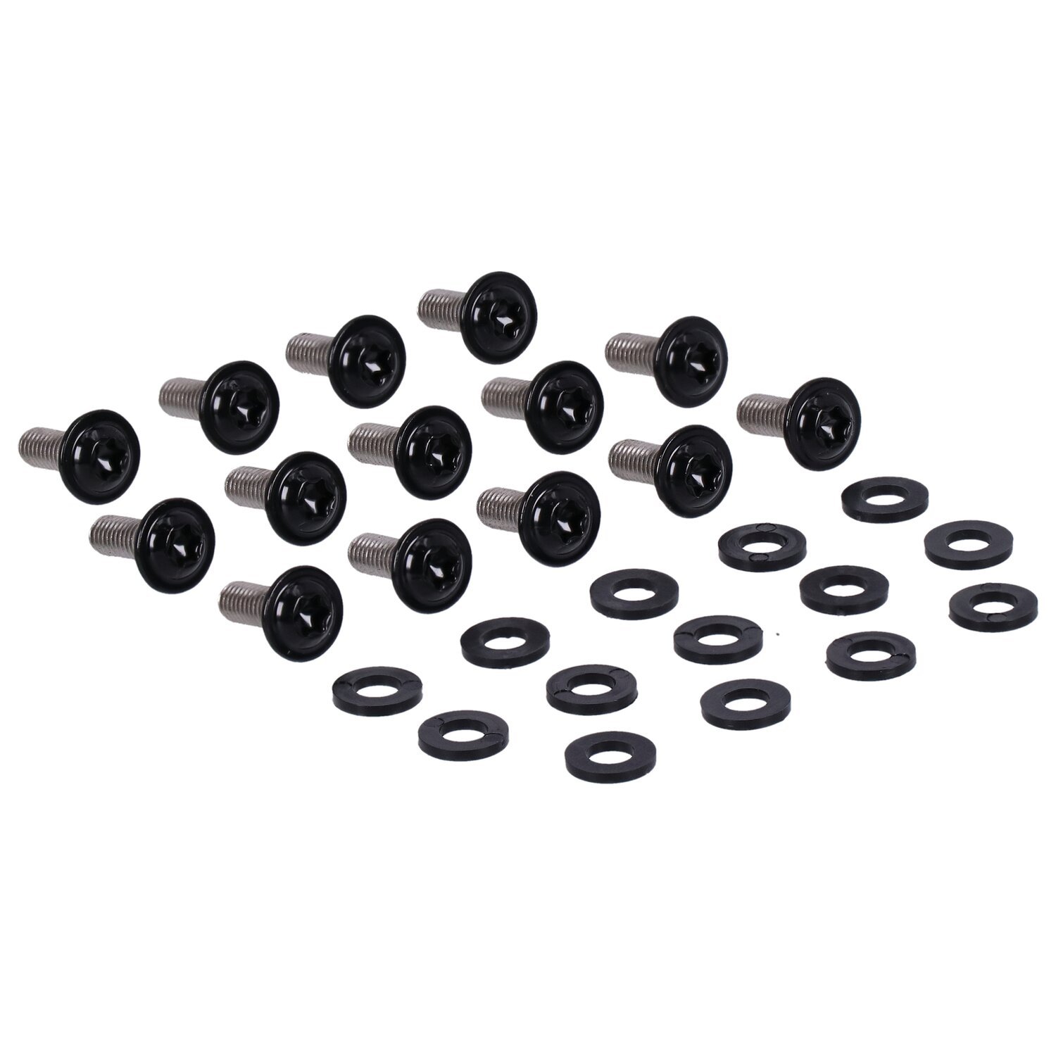 Screws4Bikes, bolt kit, chin spoiler, Black, Gloss