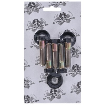 Gloss black. Hex head bolt kit. Steel.