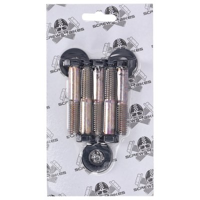 Gloss black. Hex head bolt kit. Steel.