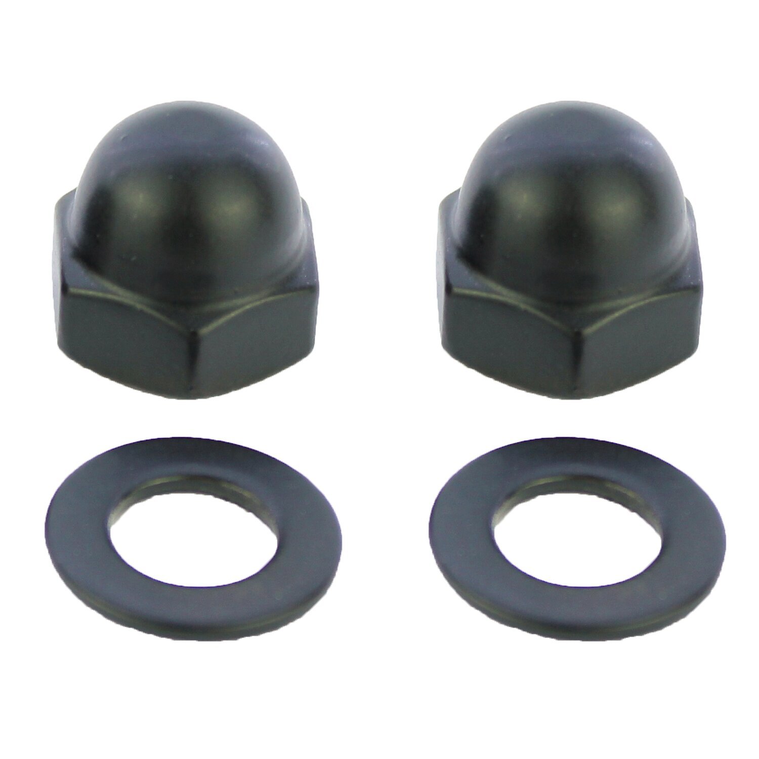 Screws4bikes, mirror nut kit, Black, Matte