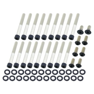 Matte black. Socket head (allen head) bolt kit. Stainless steel.