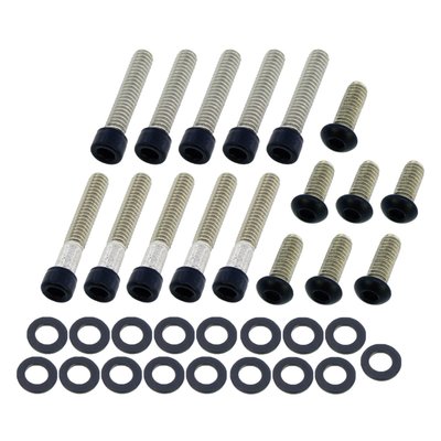 Matte black. Socket head (allen head) bolt kit. Stainless steel.