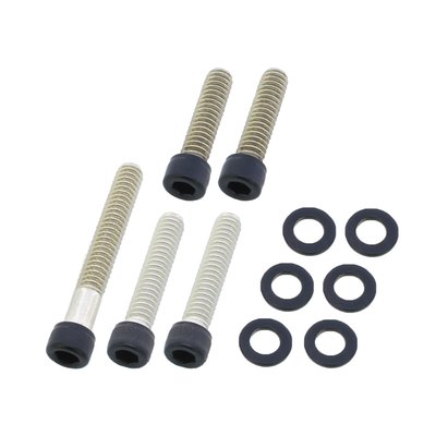 Matte black. Socket head (allen head) bolt kit. Stainless steel.