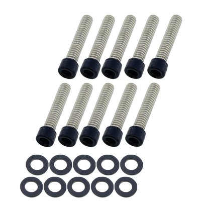 Matte black. Socket head (allen head) bolt kit. Stainless steel.