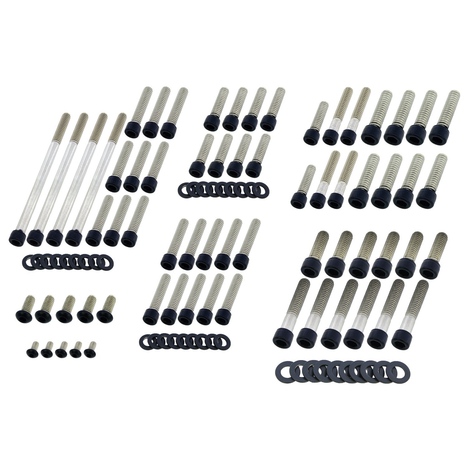 Screws4bikes, engine bolt kit, Black, Matte