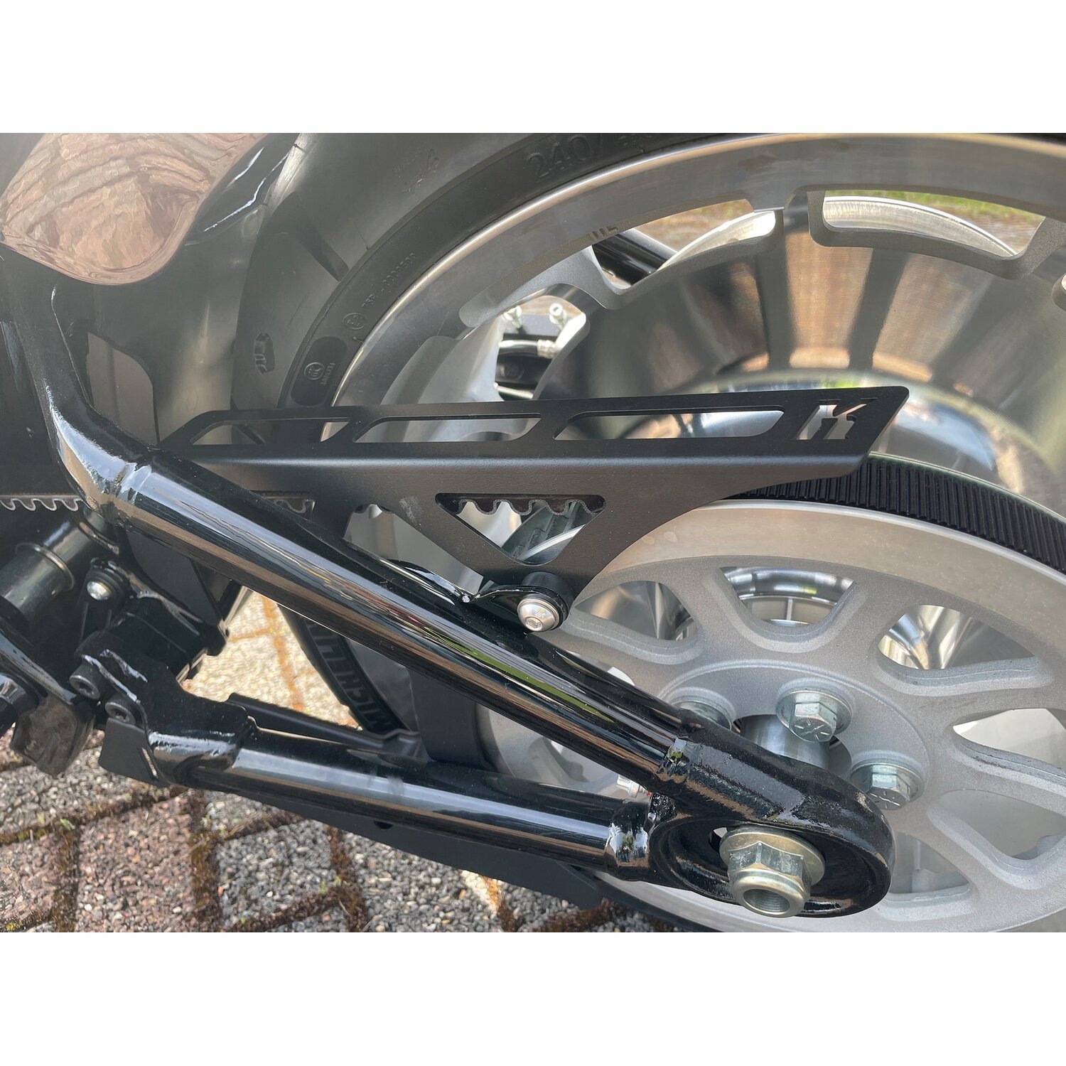 Kodlin, belt guard Softail, Black, Gloss