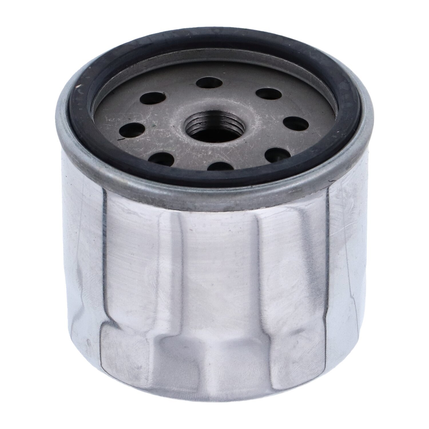 Athena, spin-on oil filter, Silver, Chrome