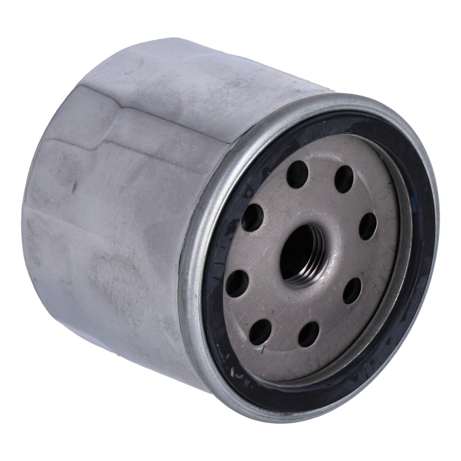 Athena, spin-on oil filter, Silver, Chrome