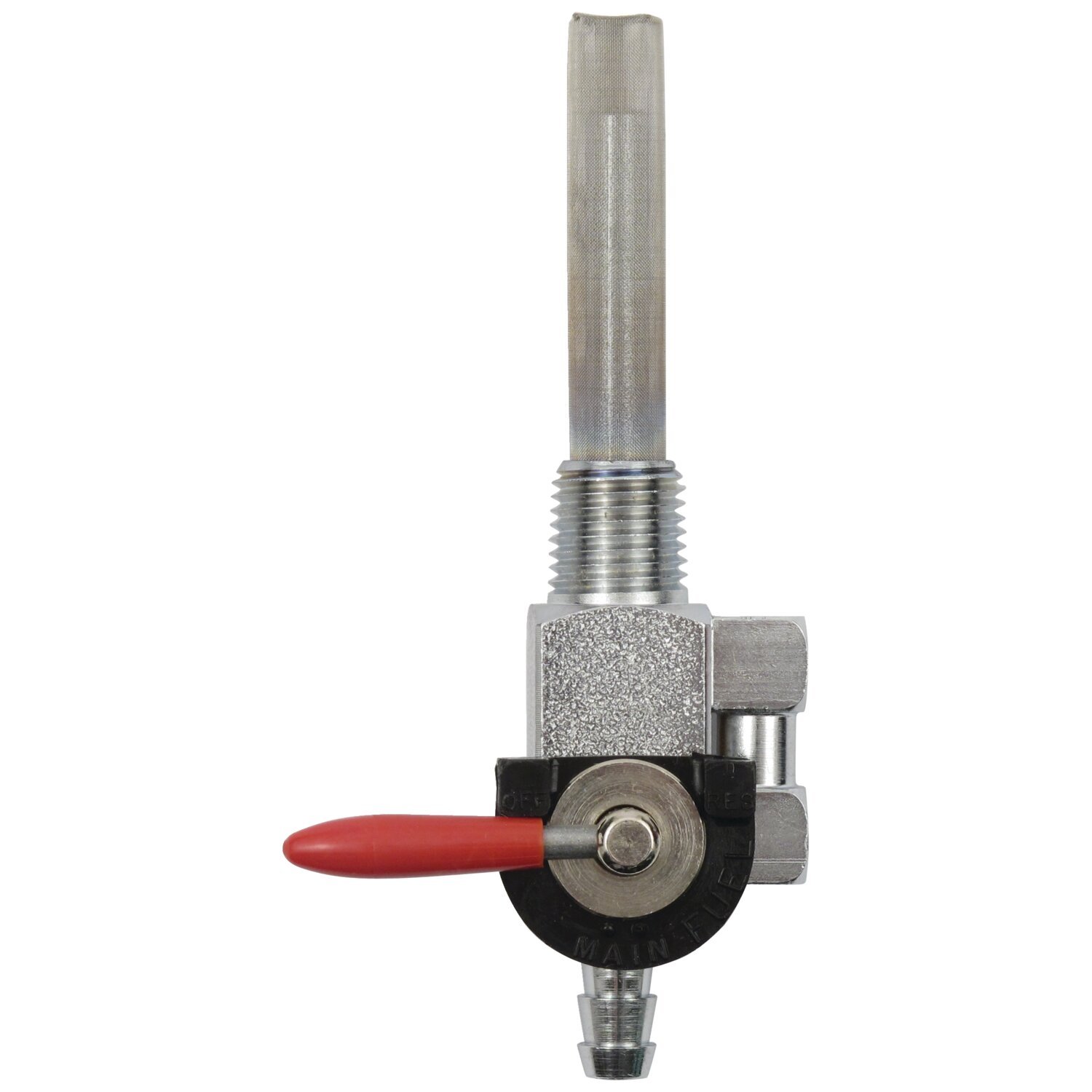 MCS, 'Red Handle' petcock, down outlet, Gloss
