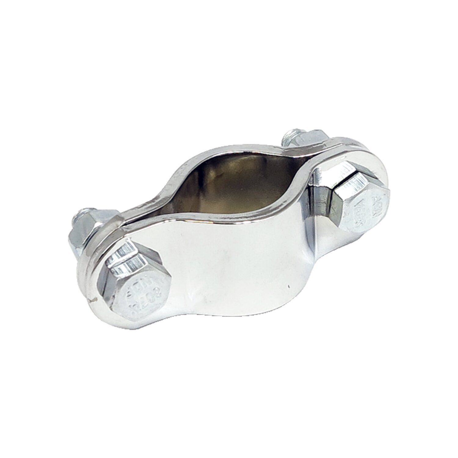Paughco, 2-piece frame clamp. 1" diameter, Chrome
