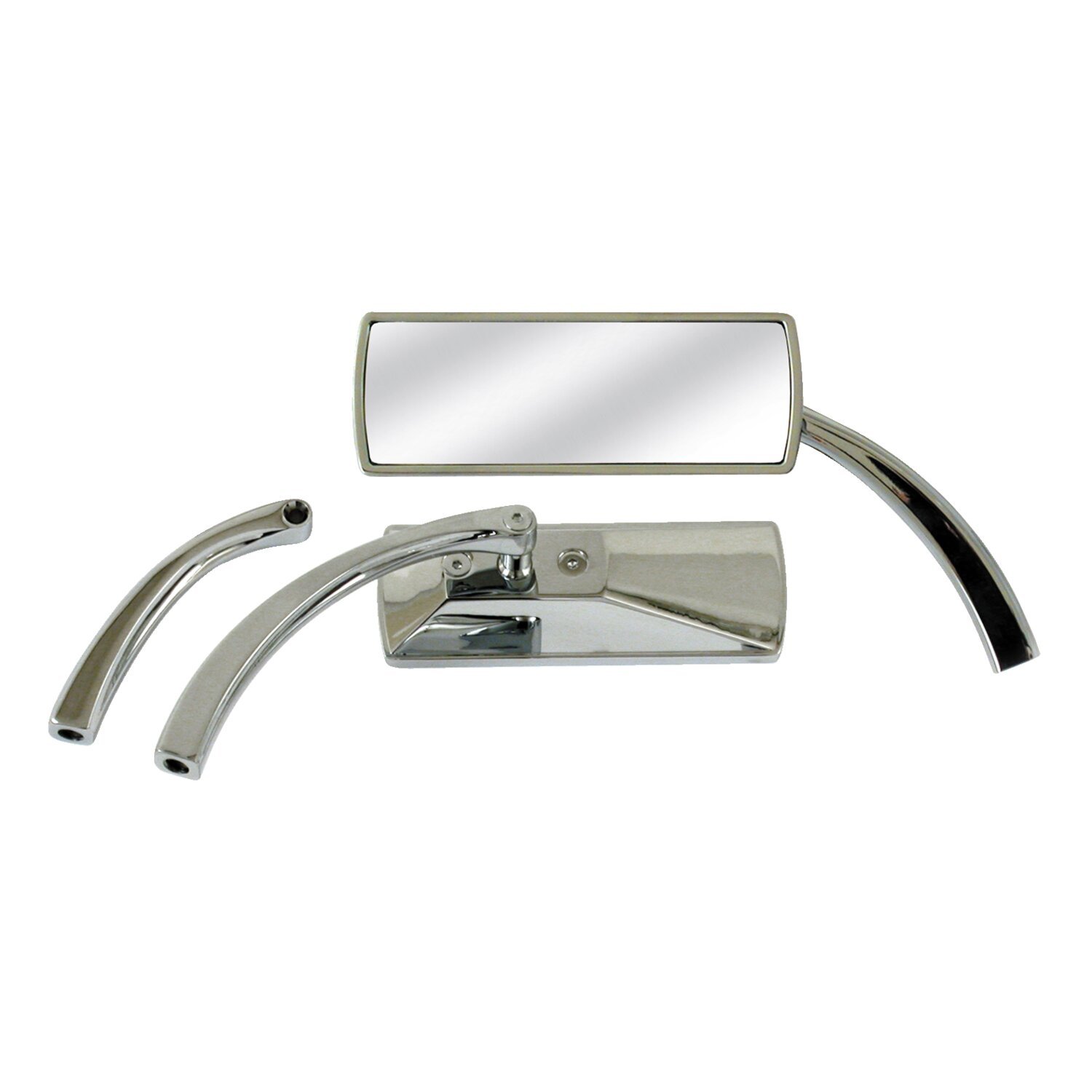 Custom rectangular mirror, Silver, Chrome