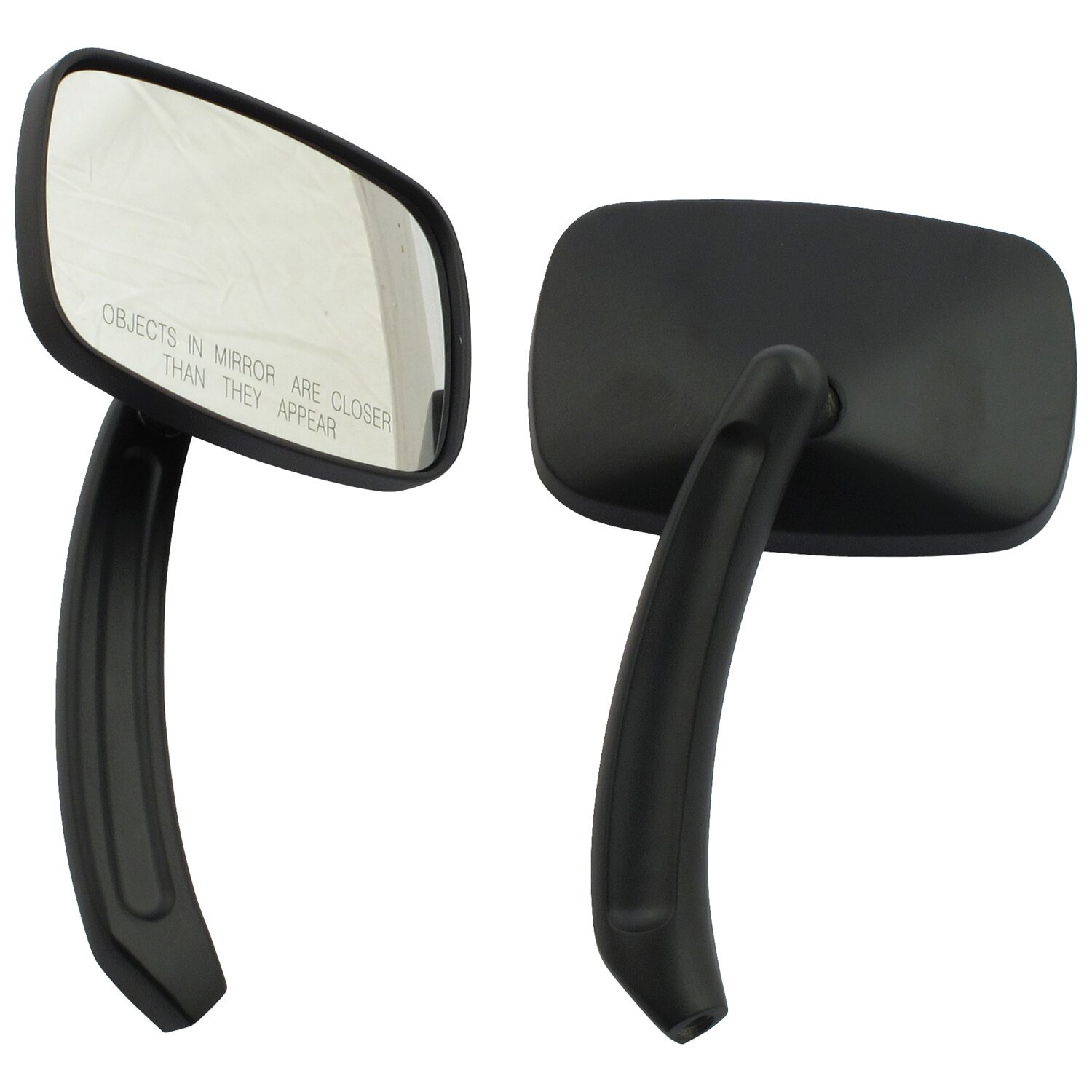 Square doc mirror set, Black