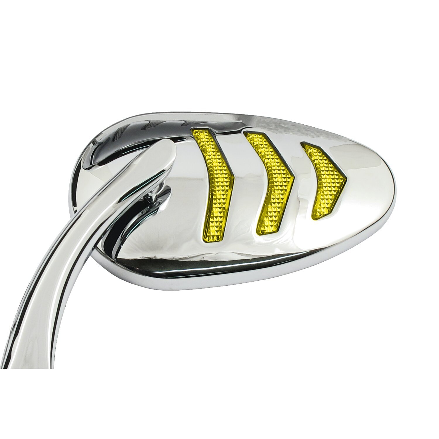 LED billet turn signal mirror set, Chrome