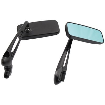 Black, blue tinted glass, slotted stem, with adapters for most models
