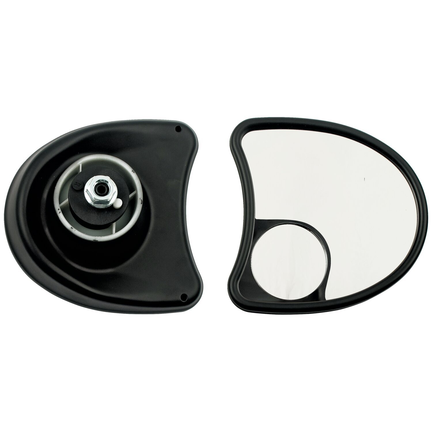 Touring fairing mount mirror kit. Dual vision, Black