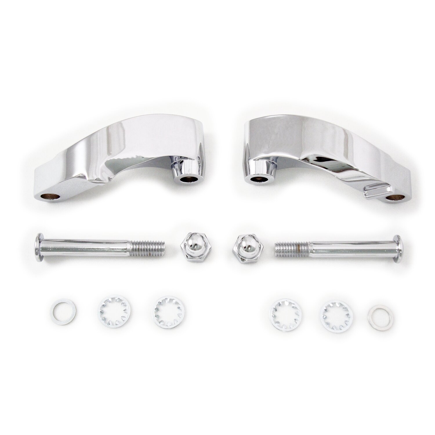 Mirror extension set, Unpainted, Chrome