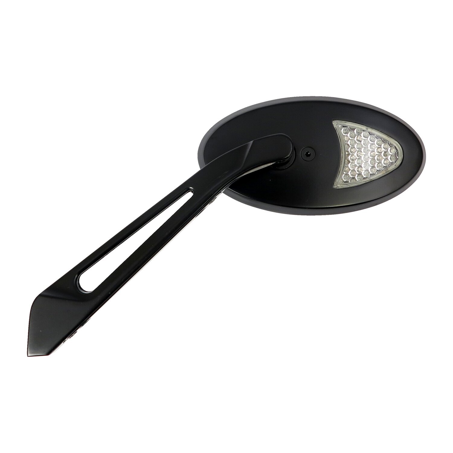 LED cateye turn signal mirror set. Black, amber front lens