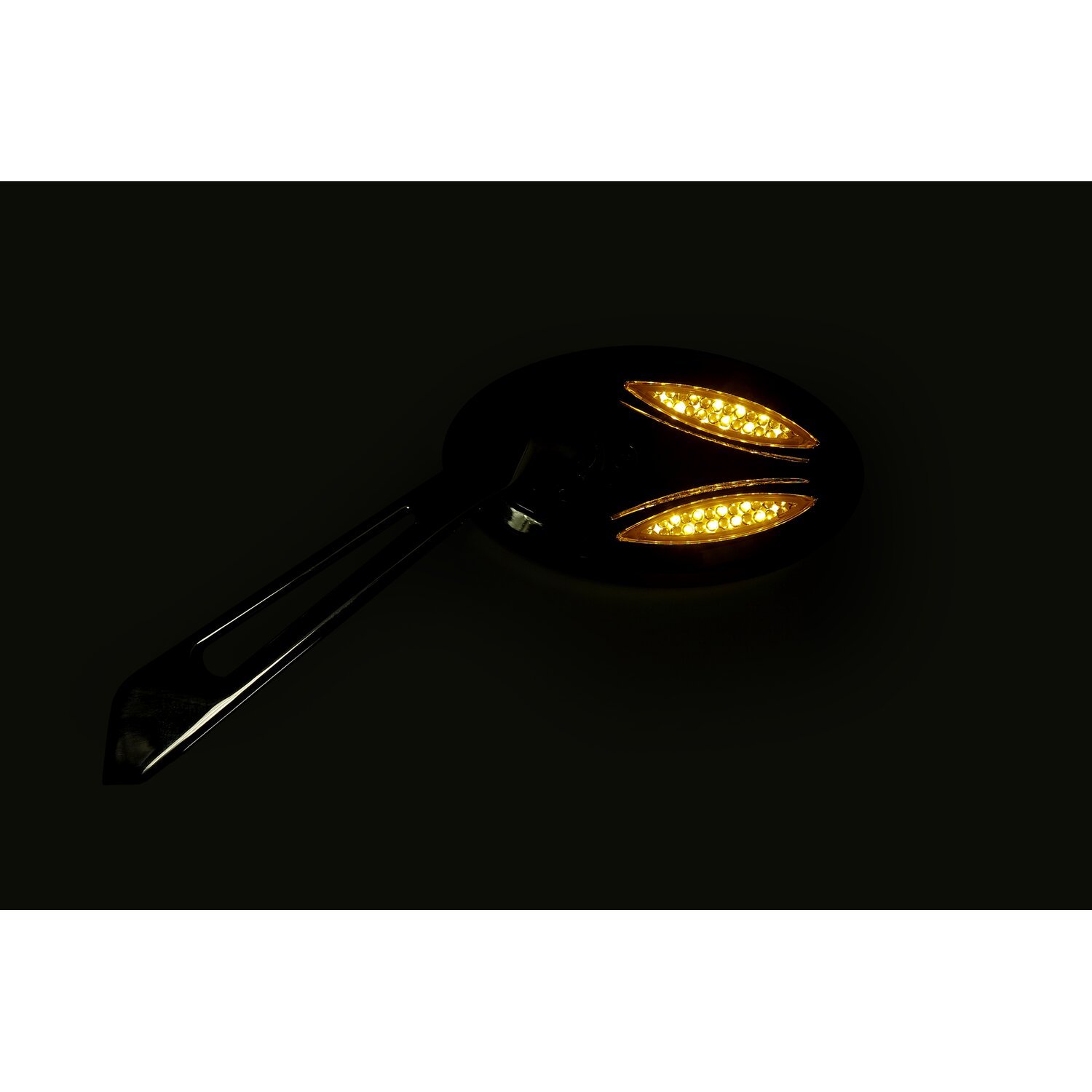 Cateye LED turn signal mirror set, Chrome