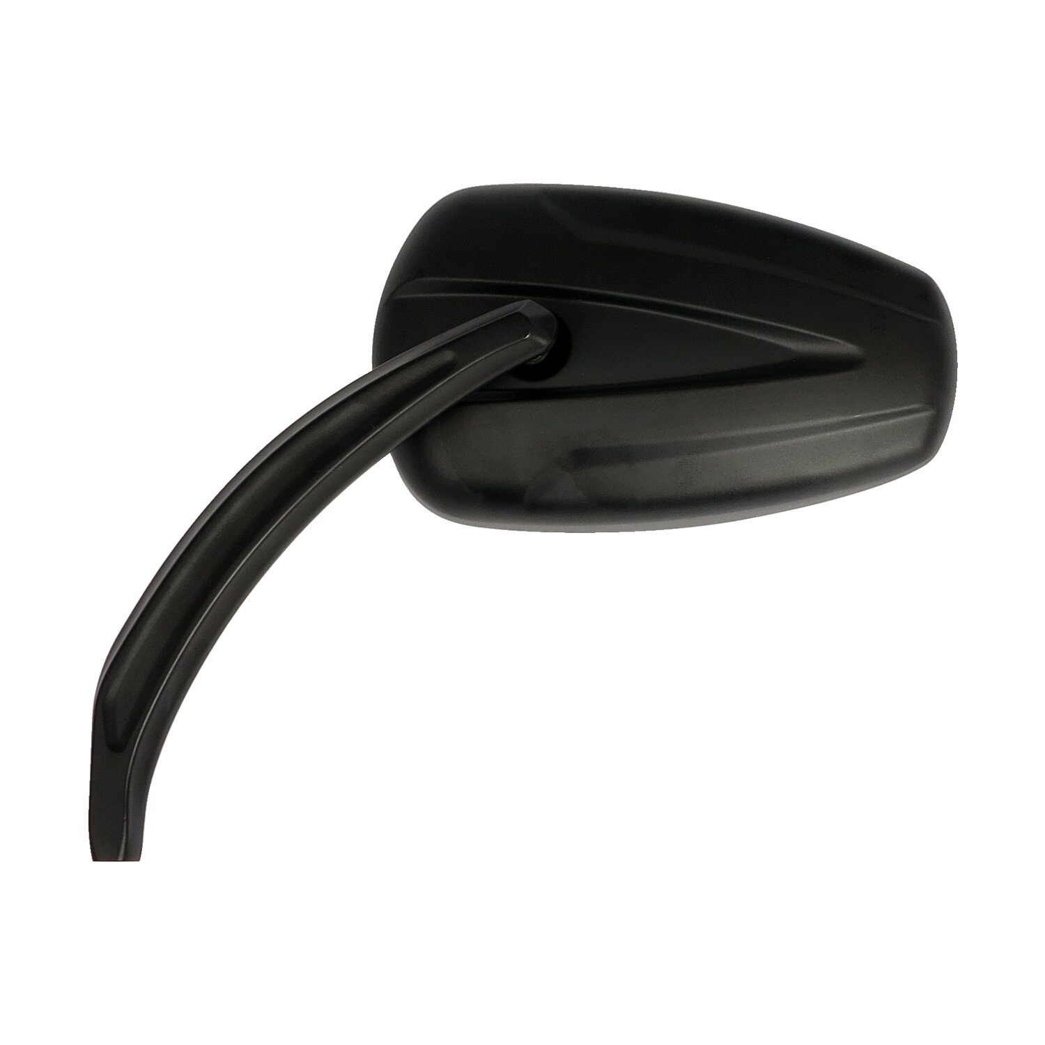 Slipstream mirror set. curved stem, Black