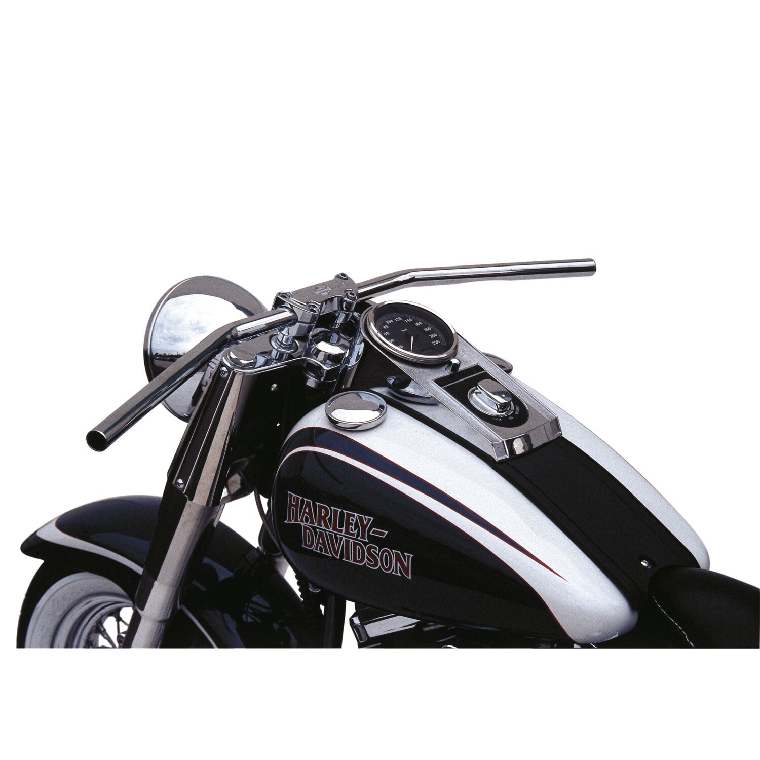 TRW, 1" Dragbar medium handlebar chrome ABE, Silver